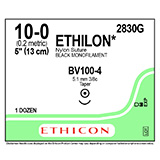 ETHICON Suture, ETHILON, Taper Point, BV100-4, 5", Size 10-0. MFID: 2830G (USA ONLY)