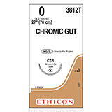 ETHICON Suture, Surgical Gut - Chromic, Taper Point, CT-1, 3-18", Size 0, 2 dozens. MFID: 3812T (USA ONLY)