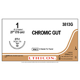 ETHICON Suture, Surgical Gut - Chromic, Taper Point, CT-1, 3-27", Size 1. MFID: 3813G (USA ONLY)