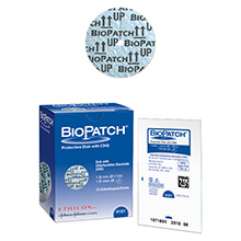 ETHICON Biopatch Antimicrobial Dressing, Disk, 3/4", 1 1/2mm Center Hole, Sterile. MFID: 4151