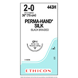 ETHICON Suture, PERMA-HAND, Reverse Cutting, CP-1, 30", Size 2-0. MFID: 443H (USA ONLY)