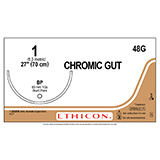 ETHICON Suture, Surgical Gut - Chromic, Blunt Point, BP, 27", Size 1. MFID: 48G (USA ONLY)
