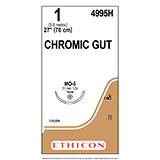 ETHICON Suture, Surgical Gut - Chromic, Taper Point, MO-5, 27", Size 1. MFID: 4995H (USA ONLY)