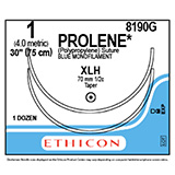 ETHICON Suture, PROLENE, Taper Point, XLH / XLH, 30", Size 1. MFID: 8190G (USA ONLY)
