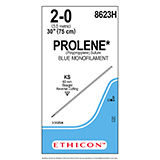 ETHICON Suture, PROLENE, Straight Cutting Needles, KS, 30", Size 2-0. MFID: 8623H (USA ONLY)