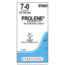 ETHICON Suture, PROLENE, Taper Point, C-1 / C-1, 30", Size 7-0. MFID: 8708H