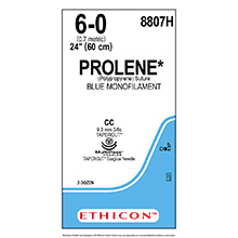 ETHICON Suture, PROLENE, TAPERCUT, CC / CC, 24", Size 6-0. MFID: 8807H