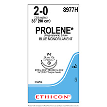 ETHICON Suture, PROLENE, TAPERCUT, V-7 / V-7, 36", Size 2-0. MFID: 8977H