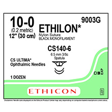 ETHICON Suture, ETHILON, ULTIMA - Spatula, CS140-6 / CS140-6, 12", Size 10-0. MFID: 9003G
