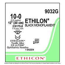 ETHICON Suture, ETHILON, ULTIMA - Spatula, CS175-8 / CS175-8, 12", Size 10-0. MFID: 9032G