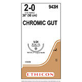 ETHICON Suture, Surgical Gut - Chromic, TAPERCUT, V-34, 36", Size 2-0. MFID: 943H (USA ONLY)
