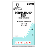 ETHICON Suture, PERMA-HAND, SUTUPAK Pre-Cut Sutures in Labyrinth Package, 6-18", Size 0. MFID: A306H (USA ONLY)