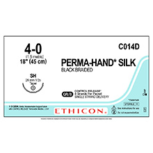 ETHICON Suture, PERMA-HAND, Taper Point, SH, 8-18", Size 4-0. MFID: C014D