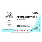 ETHICON Suture, PERMA-HAND, Taper Point, TF, 8-18", Size 4-0. MFID: C084D (USA ONLY)