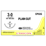 ETHICON Suture, Surgical Gut - Plain, Taper Point, CT, 8-18", Size 3-0. MFID: CP53G (USA ONLY)