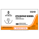 ETHICON Suture, ETHIBOND EXCEL, Taper Point, CT-1, 8-18", Size 0. MFID: CX21D (USA ONLY)