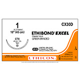 ETHICON Suture, ETHIBOND EXCEL, Taper Point, CTX, 8-18", Size 1. MFID: CX30D (USA ONLY)