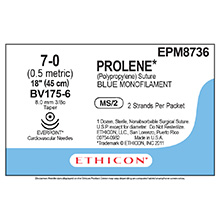 ETHICON Suture, PROLENE, EVERPOINT Cardiovascular Needles, BV175-6 / BV175-6, 2-18", 7-0. MFID: EPM8736