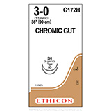 ETHICON Suture, Surgical Gut - Chromic, Taper Point, SH / SH, 36", Size 3-0. MFID: G172H (USA ONLY)