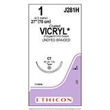 ETHICON Suture, Coated VICRYL, Taper Point, CT, 27", Size 1. MFID: J281H (USA ONLY)