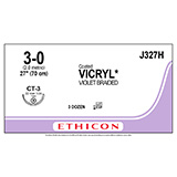 ETHICON Suture, Coated VICRYL, Taper Point, CT-3, 27", Size 3-0. MFID: J327H (USA ONLY)