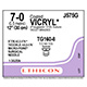 ETHICON Suture, Coated VICRYL, MICROPOINT - Spatula, TG160-8 / TG160-8, 12", Size 7-0. MFID: J575G