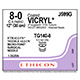 ETHICON Suture, Coated VICRYL, MICROPOINT - Spatula, TG140-8 / TG140-8, 12", Size 8-0. MFID: J599G