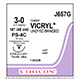 ETHICON Suture, Coated VICRYL, Precision Point - Reverse Cutting, PS-4C, 18", Size 3-0. MFID: J657G