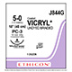 ETHICON Suture, Coated VICRYL, Precision Cosmetic- Conventional Cutting PRIME, PC-3, 18", Size 5-0. MFID: J844G