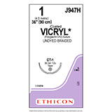 ETHICON Suture, Coated VICRYL, Taper Point, CT-1, 36", Size 1. MFID: J947H (USA ONLY)