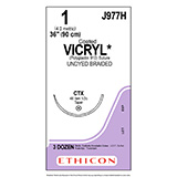 ETHICON Suture, Coated VICRYL, Taper Point, CTX, 36", Size 1. MFID: J977H (USA ONLY)