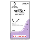 ETHICON Suture, Coated Vicryl, Port Closure Needle, TN Needle, 0, 27". MFID: JTN0G (USA ONLY)