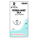 ETHICON Suture, PERMA-HAND SILK, Taper Point, Size 0, 30", Black Braided, Needle MH, 1/2 Circle, Control Release. MFID: K844H