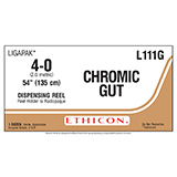 ETHICON Suture, Surgical Gut - Chromic, LIGAPAK Dispensing Reel, 54", Size 4-0. MFID: L111G (USA ONLY)