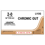 ETHICON Suture, Surgical Gut - Chromic, LIGAPAK Dispensing Reel, 54", Size 2-0. MFID: L113G (USA ONLY)
