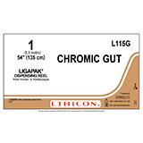ETHICON Suture, Surgical Gut - Chromic, LIGAPAK Dispensing Reel, 54", Size 1. MFID: L115G (USA ONLY)