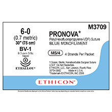 ETHICON Suture, PRONOVA, Taper Point, BV-1 / BV-1, 4-30", Size 6-0. MFID: M3709