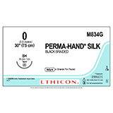 ETHICON Suture, PERMA-HAND, Taper Point, SH, 4-30", Size 0. MFID: M834G (USA ONLY)