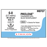 ETHICON Suture, PROLENE, TAPERCUT, CC-1 / CC-1, 4-30", Size 6-0. MFID: M8707 (USA ONLY)