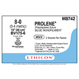 ETHICON Suture, PROLENE, Taper Point, BV175-6 / BV175-6, 2-18", Size 8-0. MFID: M8742 (USA ONLY)