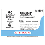 ETHICON Suture, PROLENE, Taper Point, BV-1 / BV-1, 4-24", Size 6-0. MFID: M8805 (USA ONLY)