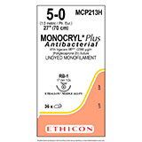 ETHICON Suture, Dental, MONOCRYL Plus, Taper Point, RB-1, 27", Size 5-0. MFID: MCP213H (USA ONLY)