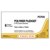 ETHICON TFE Polymer Pledget, Firm, 1/4" x 1/8" x 1/16", 6/pk, 36 pk/bx. MFID: PCP20 (USA ONLY)