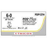 ETHICON Suture, PDS Plus, Taper Point, C-1 / C-1, 30", Size 6-0. MFID: PDP127H (USA ONLY)