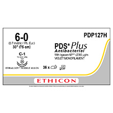 ETHICON Suture, PDS Plus, Taper Point, C-1 / C-1, 30", Size 6-0. MFID: PDP127H