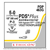 ETHICON Suture, PDS Plus, Precision Point - Reverse Cutting, P-3, 18", Size 5-0. MFID: PDP463G (USA ONLY)