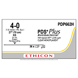 ETHICON Suture, PDS Plus, Straight Cutting Needles, KS, 27", Size 4-0. MFID: PDP662H (USA ONLY)