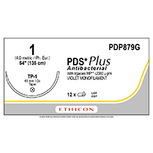 ETHICON Suture, PDS Plus, Taper Point, TP-1, 27", Size 1. MFID: PDP879G