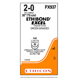 ETHICON Suture, ETHIBOND EXCEL, TAPERCUT, V-5 ½ Circle, 30", Size 2-0. MFID: PX937H (USA ONLY)