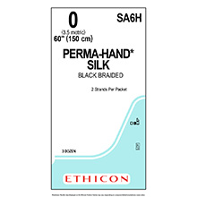 ETHICON Suture, PERMA-HAND, SUTUPAK Pre-Cut Sutures, 2-30", Size 0. MFID: SA6H